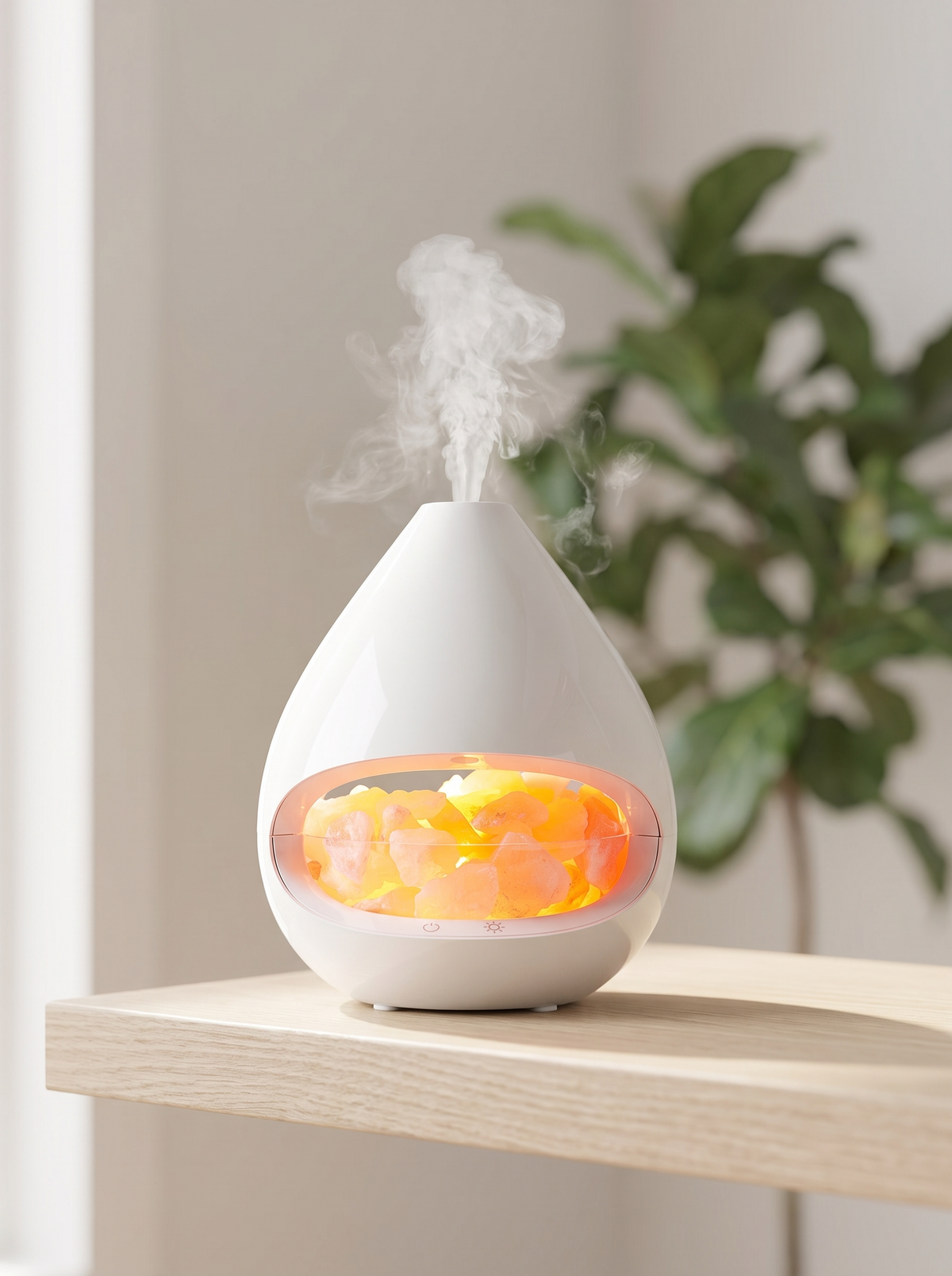 Warm light, gentle mist