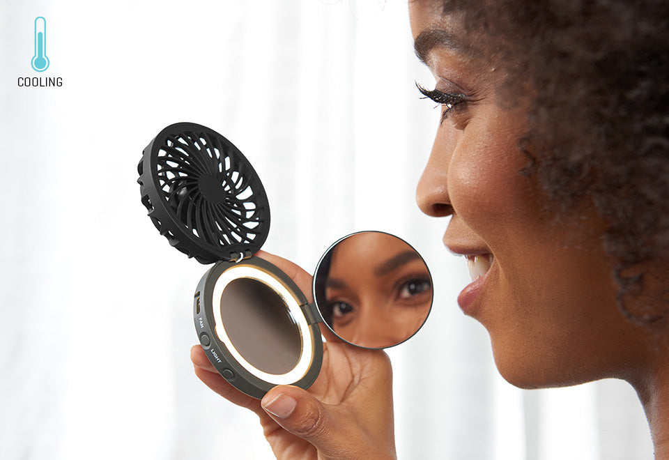 Travel Mirror with Fan