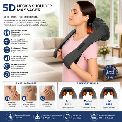 5D Neck & Shoulder Massager with Heat