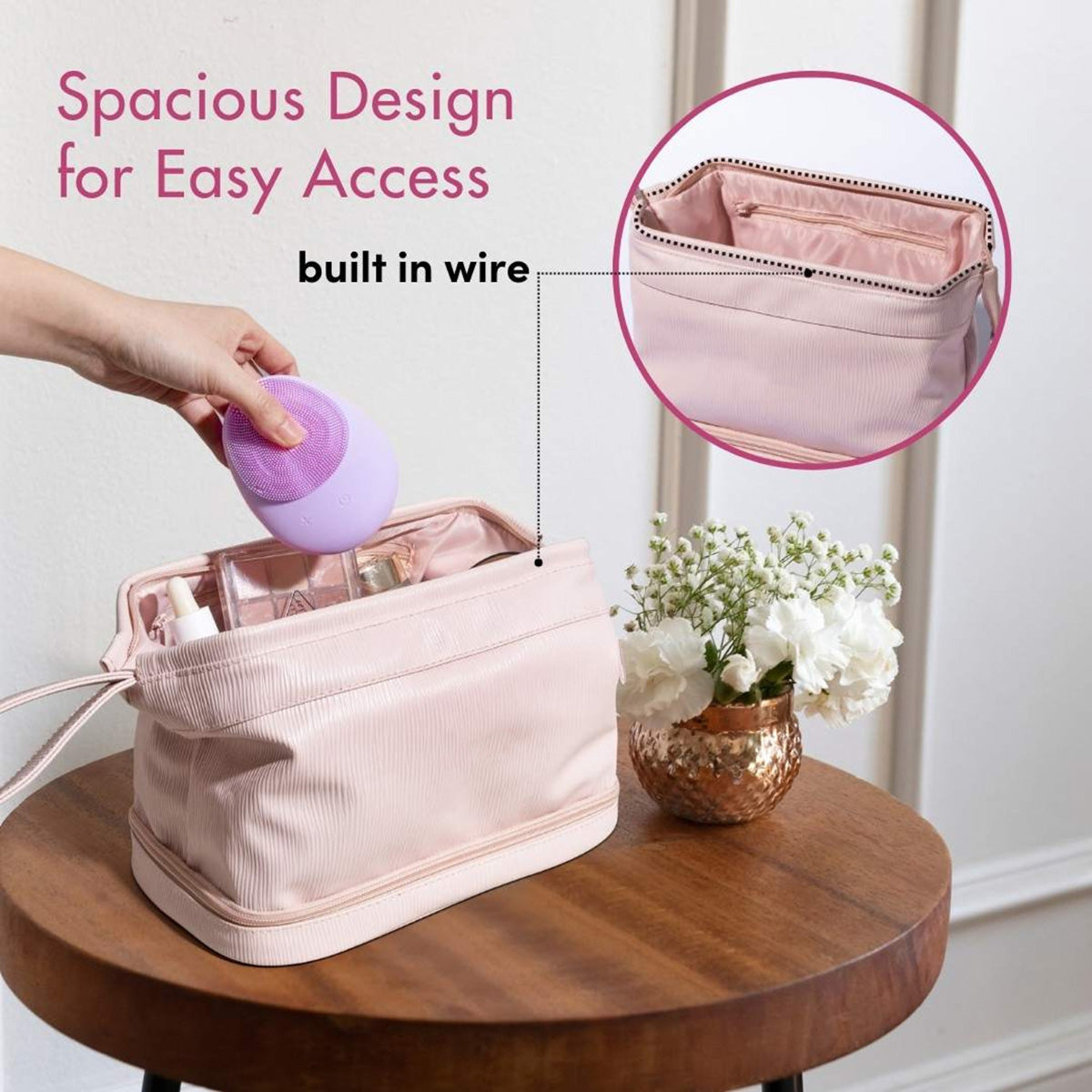 2-in-1 Cosmetic & Brush Case