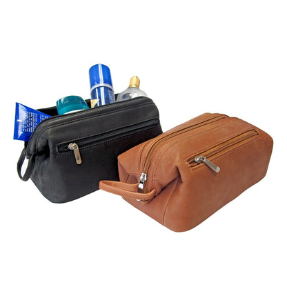 Widemouth Leather Toiletry Bag