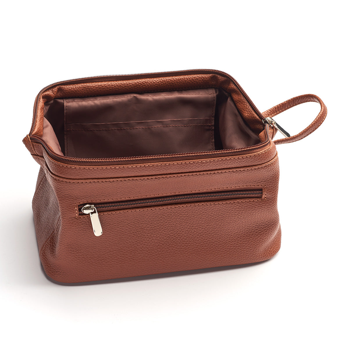 Widemouth Leather Toiletry Bag