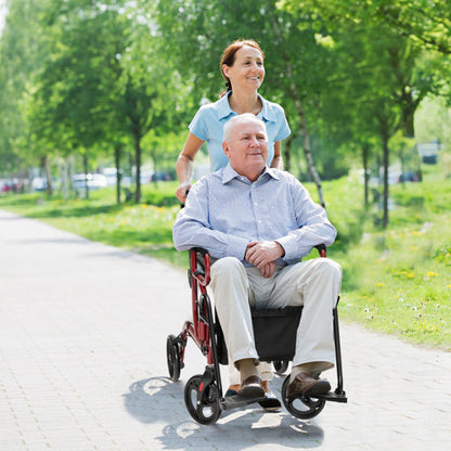2-in-1 Rollator Walker & Transport Chair