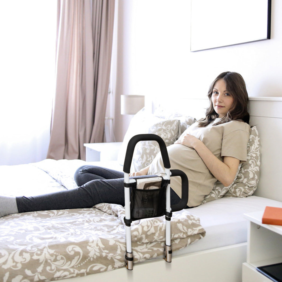 Bed Assist Rail with Non-Slip Grab Bar