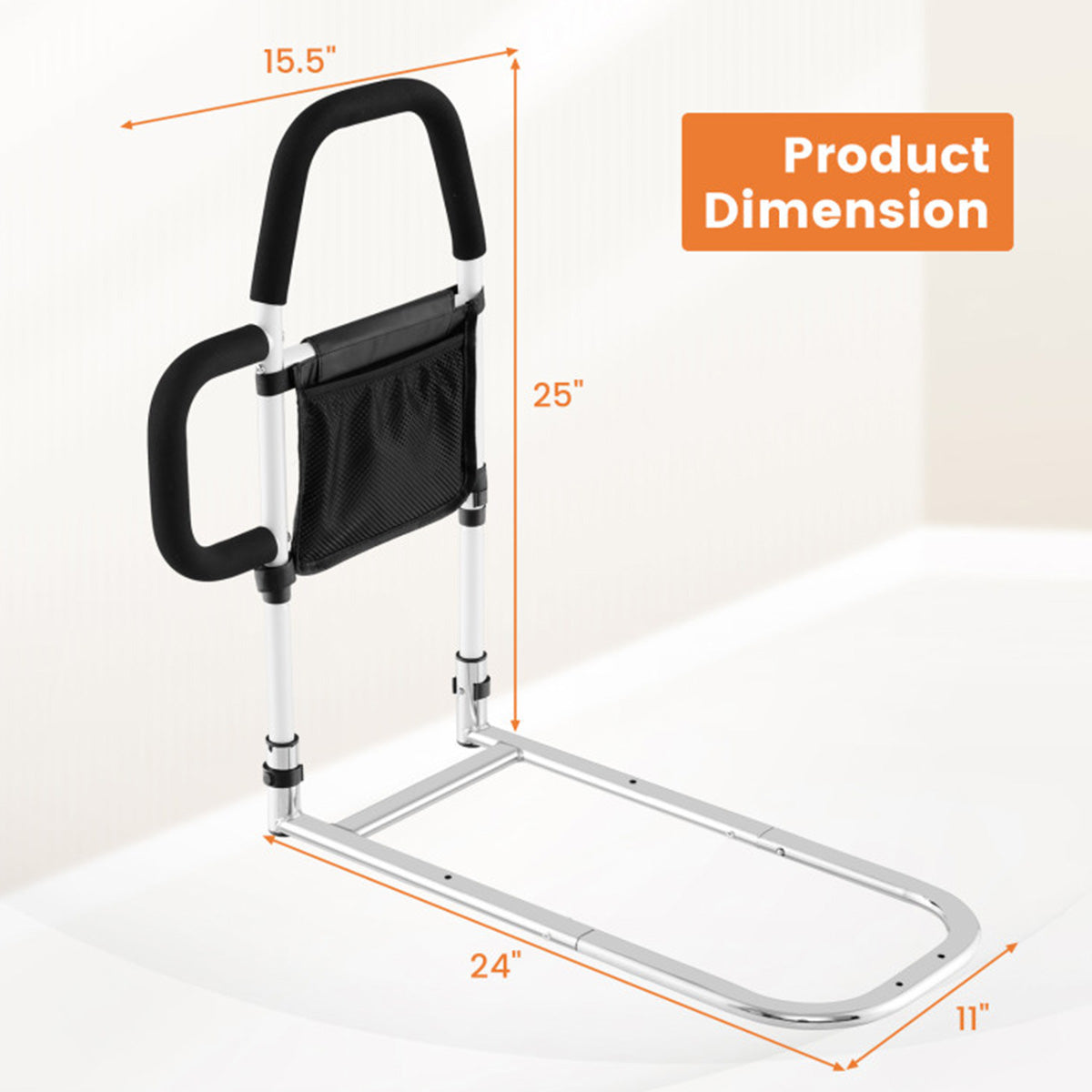 Bed Assist Rail with Non-Slip Grab Bar