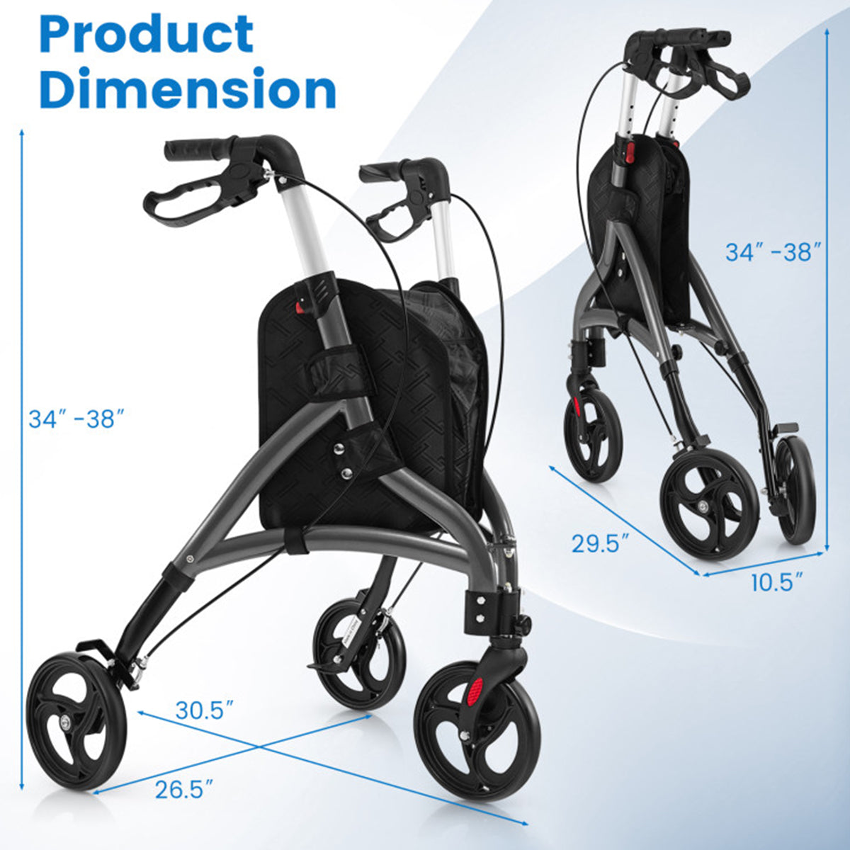 Foldable Rollator Walker