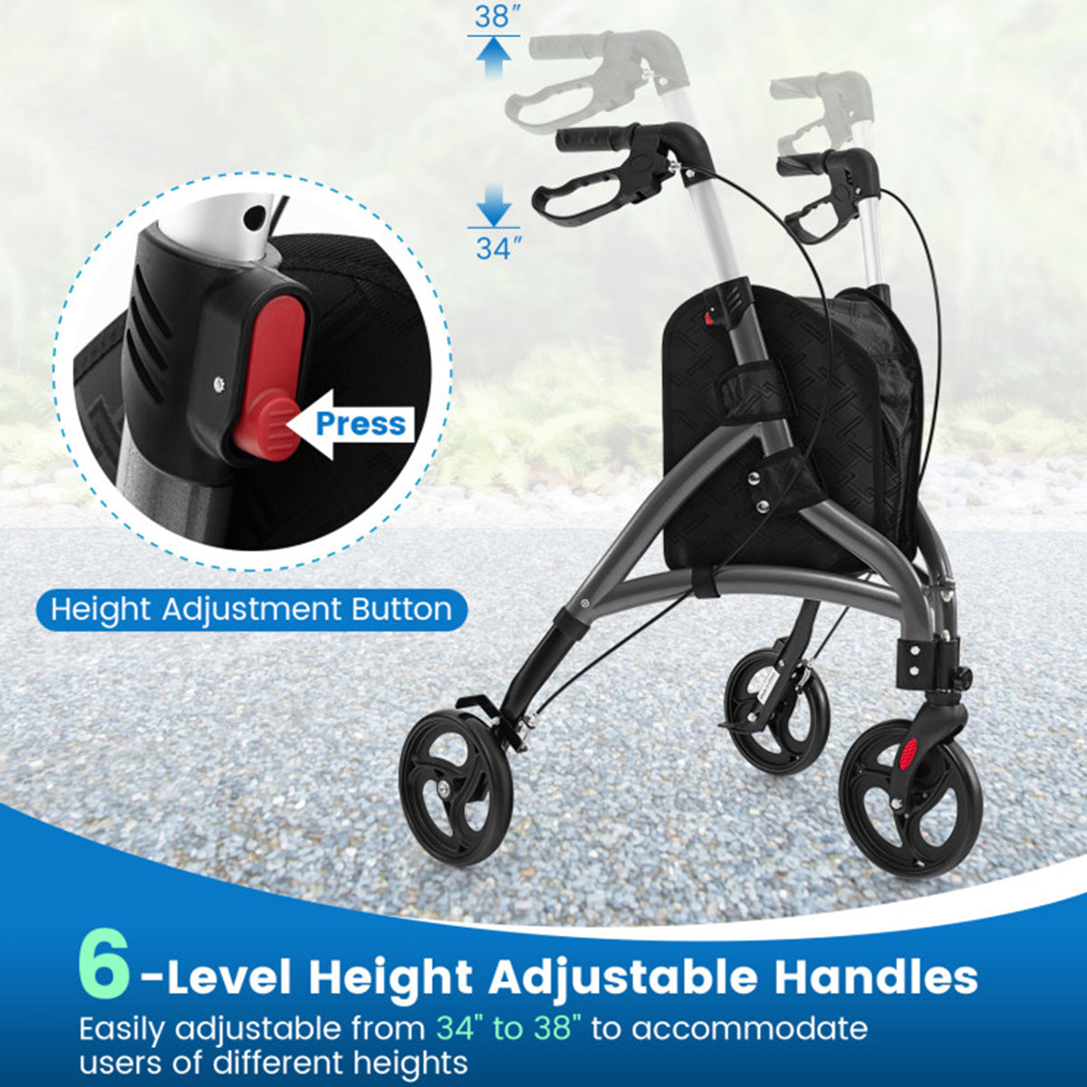 Foldable Rollator Walker