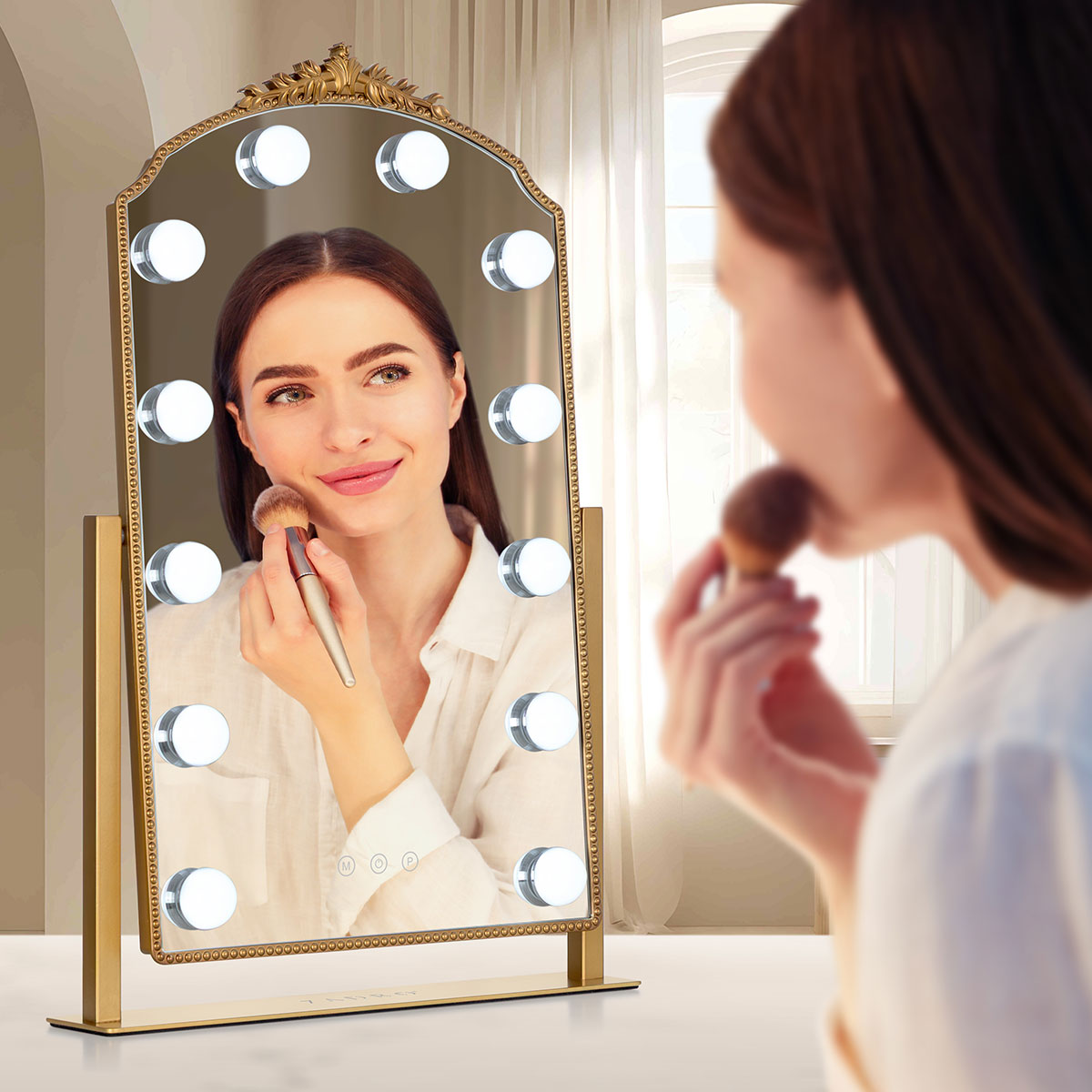 LED Gold Vanity Mirror