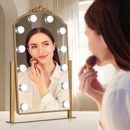 LED Gold Vanity Mirror