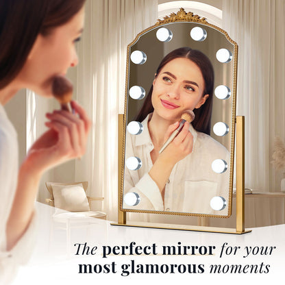 LED Gold Vanity Mirror