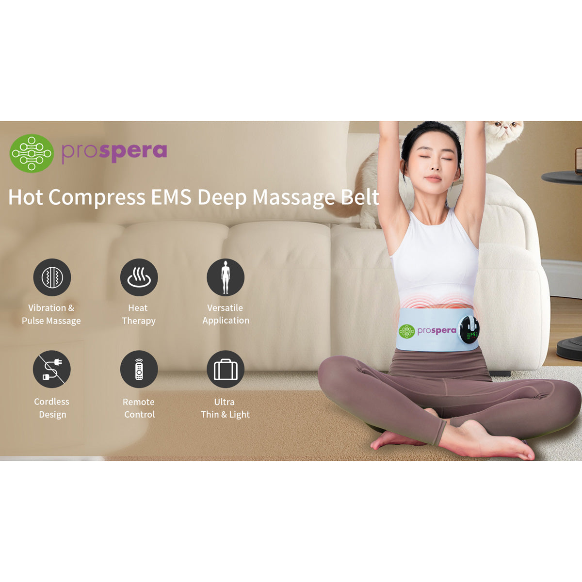 Hot Compress E.M.S. Massage Belt