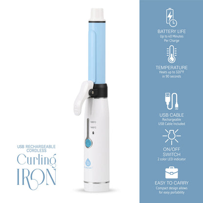 Cordless Rechargeable Curling Iron