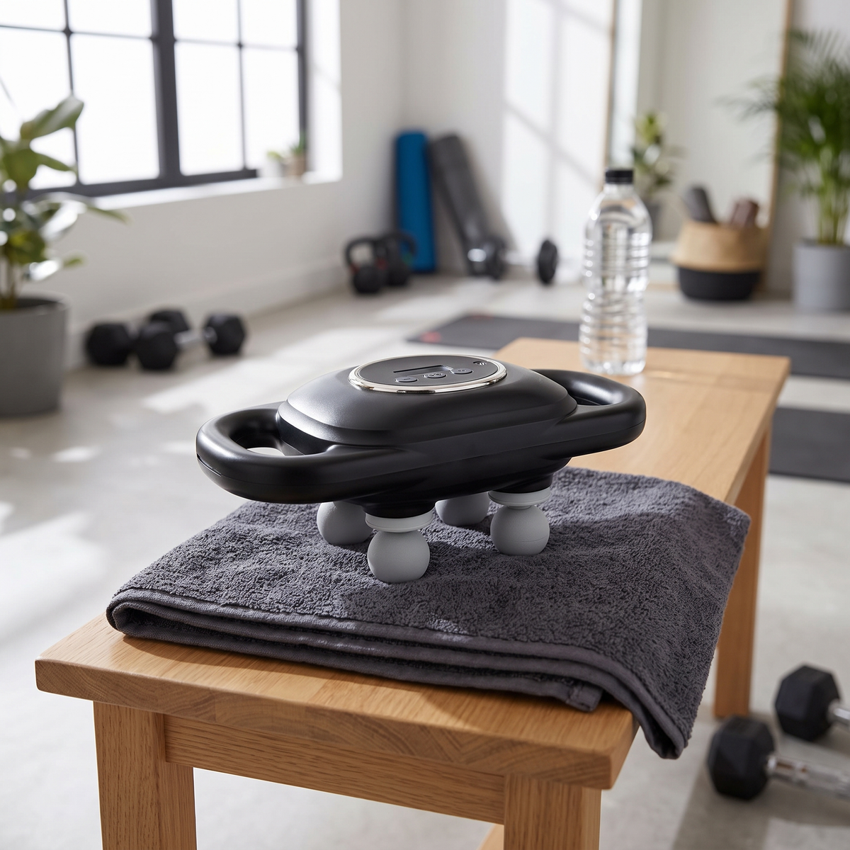 Quad Head Percussion Massage Gun - home gym bench