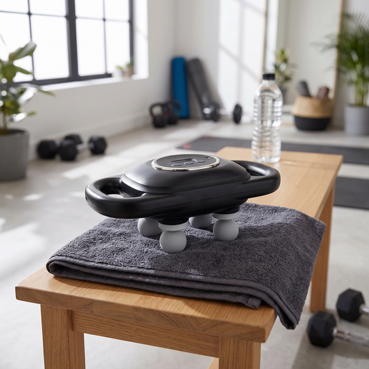 Quad Head Percussion Massage Gun - home gym bench