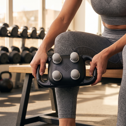 Quad Head Percussion Massage Gun - calf recovery
