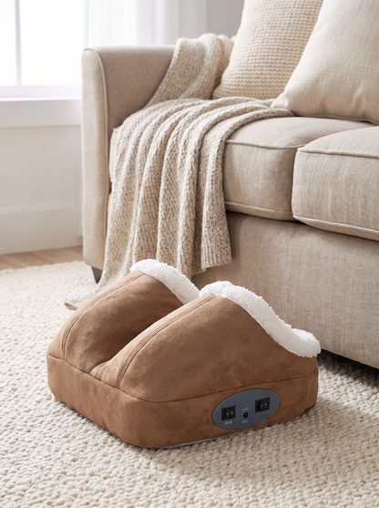 Fleece-Lined Warming Foot Massager