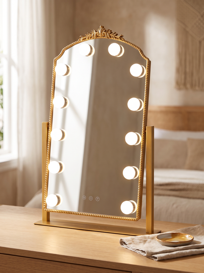 LED Gold Hollywood Mirror