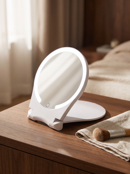 10X Lighted Folding Travel Mirror