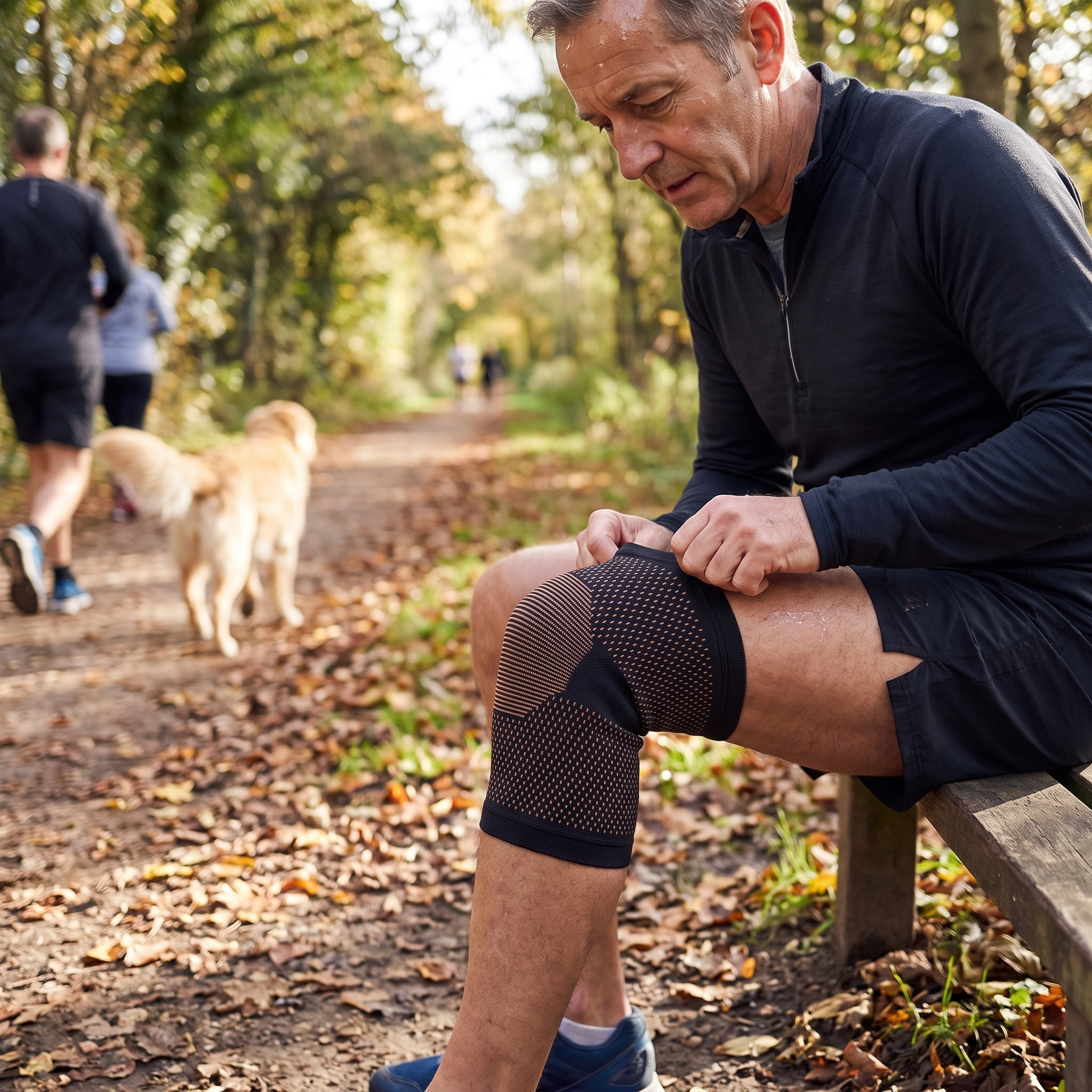 Copper Infused Compression Knee Braces lifestyle