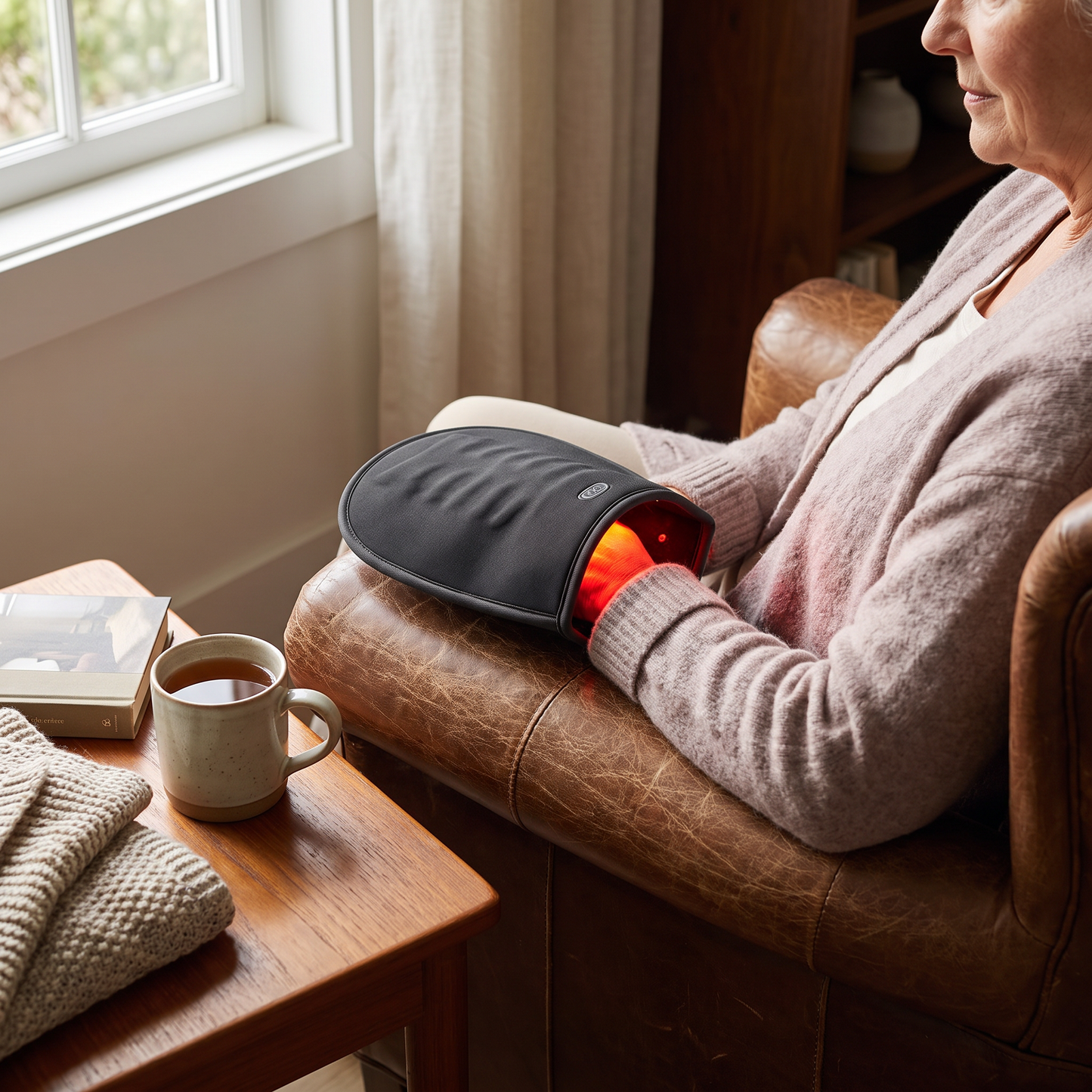 LED Hand Pain Relief Mitten lifestyle
