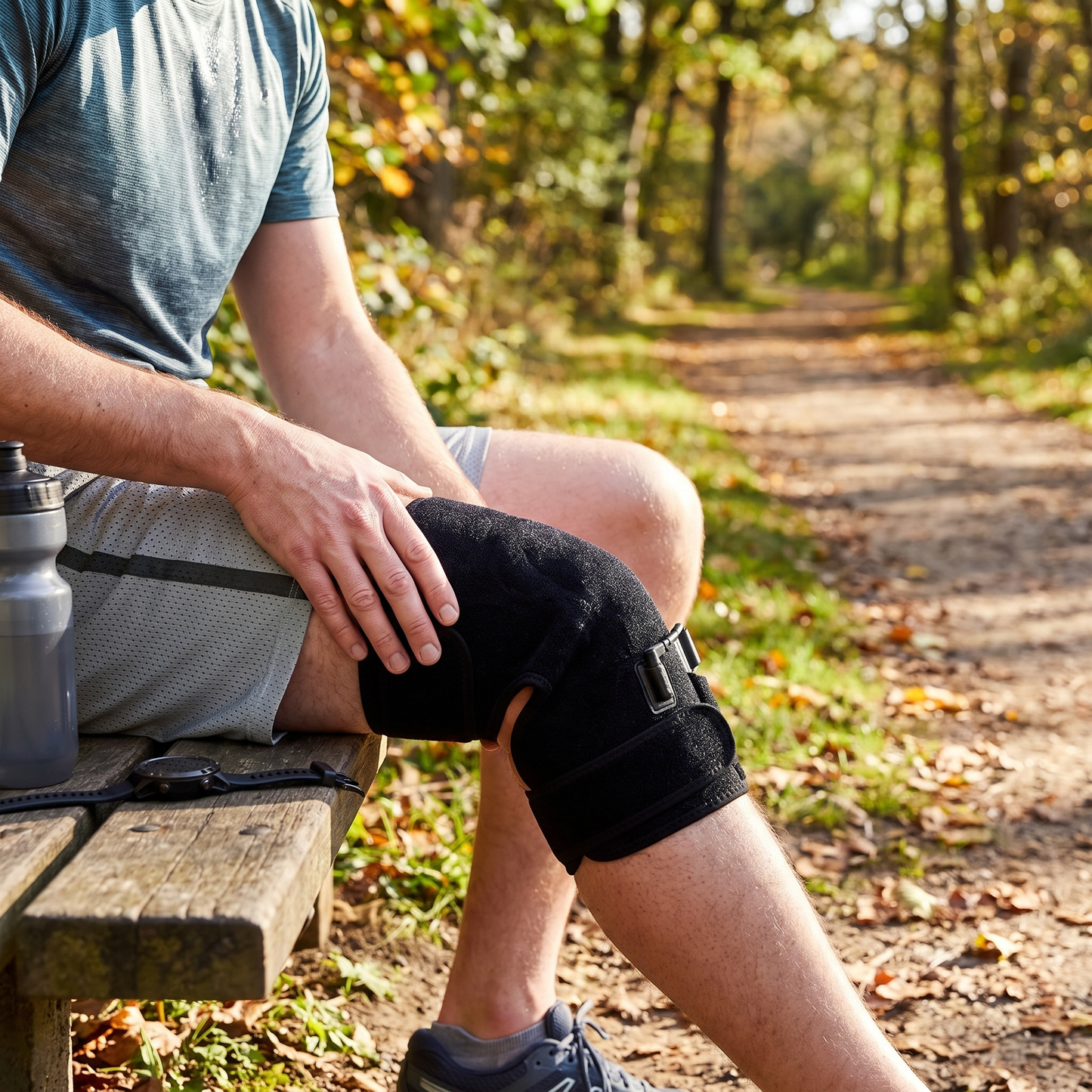 Cordless Knee Heat Therapy Wrap lifestyle