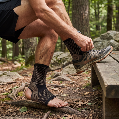 Copper Infused Compression Ankle Braces lifestyle