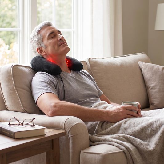 LED Pain Relief Neck Pillow lifestyle