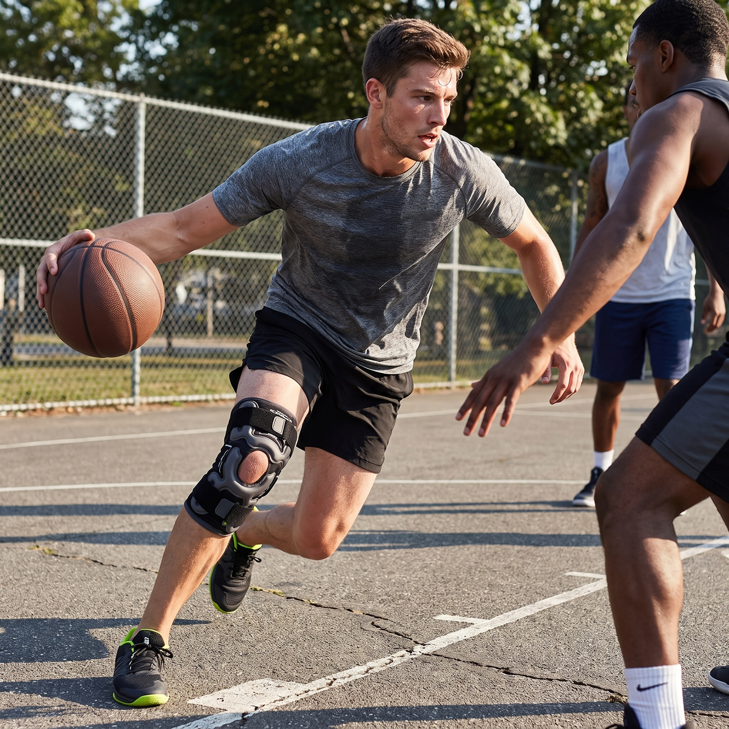 Adjustable Compression Knee Brace lifestyle