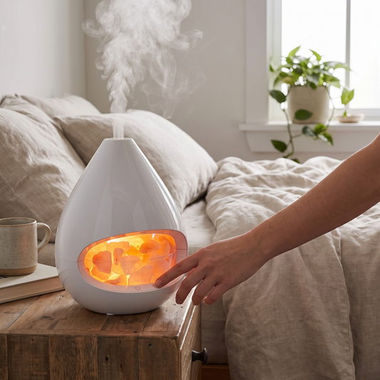 Himalayan Salt Lamp and Diffuser lifestyle