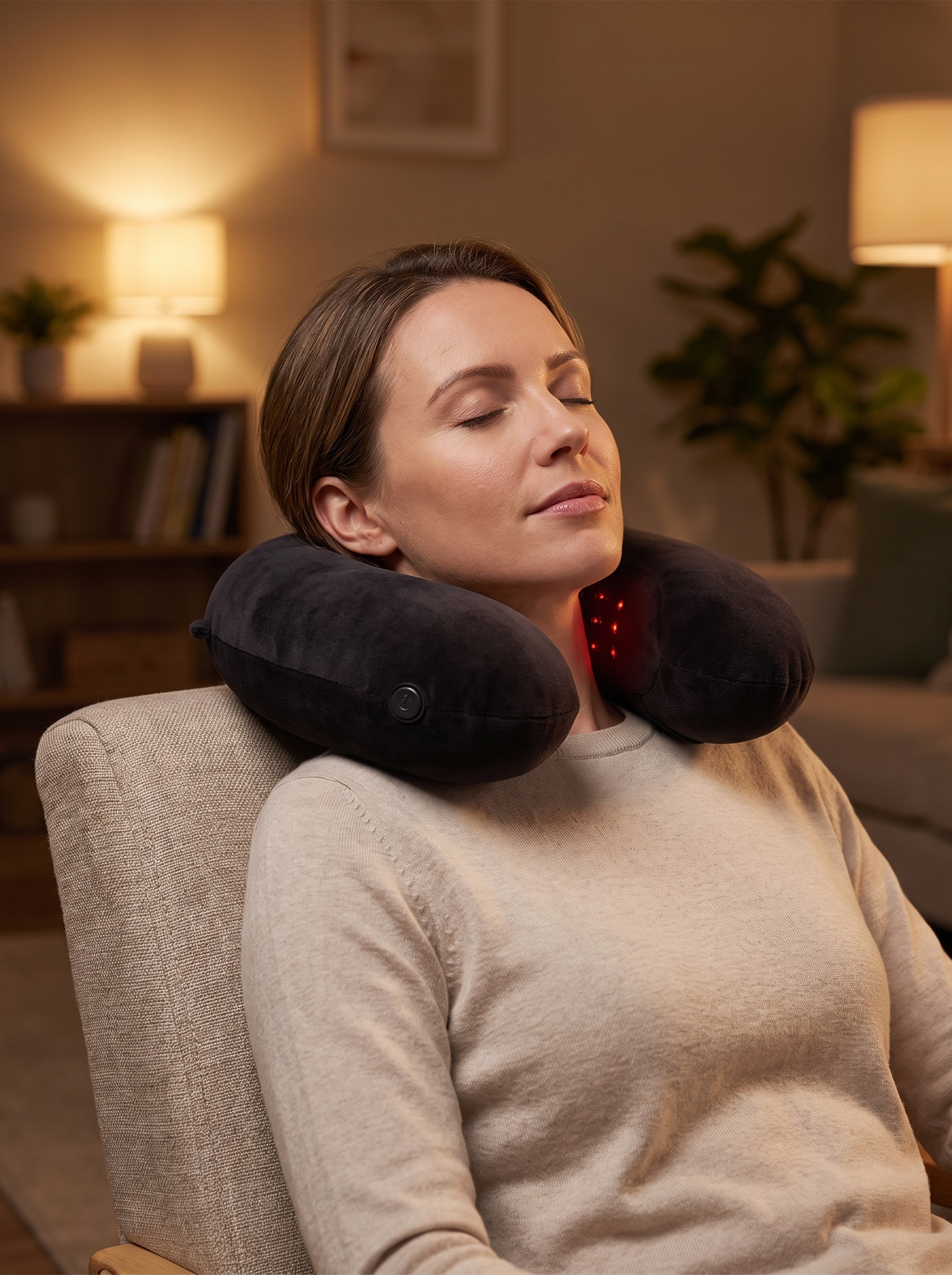 A calming glow right where tension builds