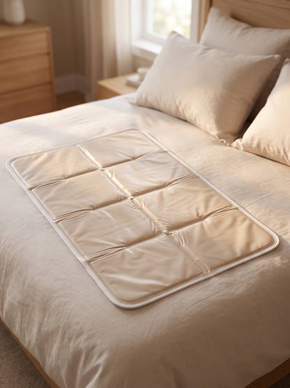 Self Cooling Body Pad on a made bed