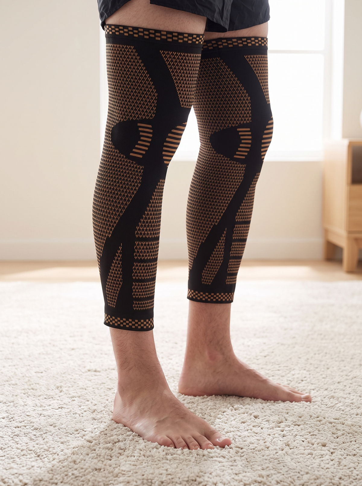 Support from ankle to thigh
