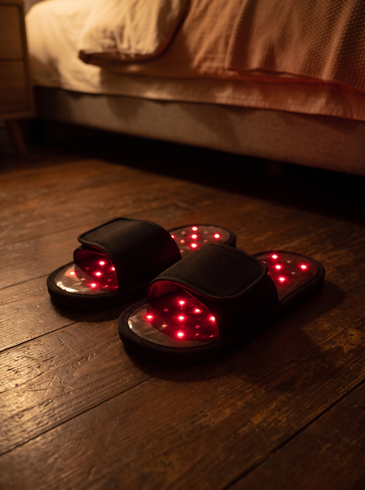 Passive light therapy for tired feet